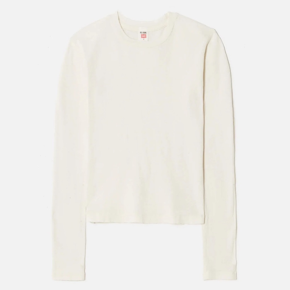 Re/Done Off-White Long Sleeve Tee